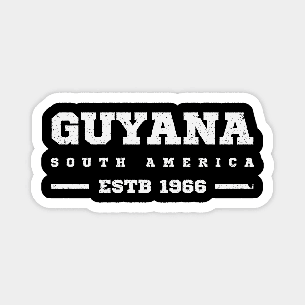 Guyana Estb 1966 South America Magnet by IslandConcepts