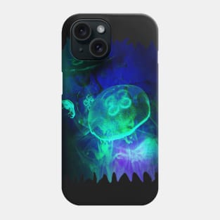 Green Glowing Luminescence of the UFO Jellyfish Phone Case