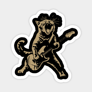 Funny Play Cat Guitar - Yo Dawg I Heard You Like Cat Meme Music Humor Trends Magnet