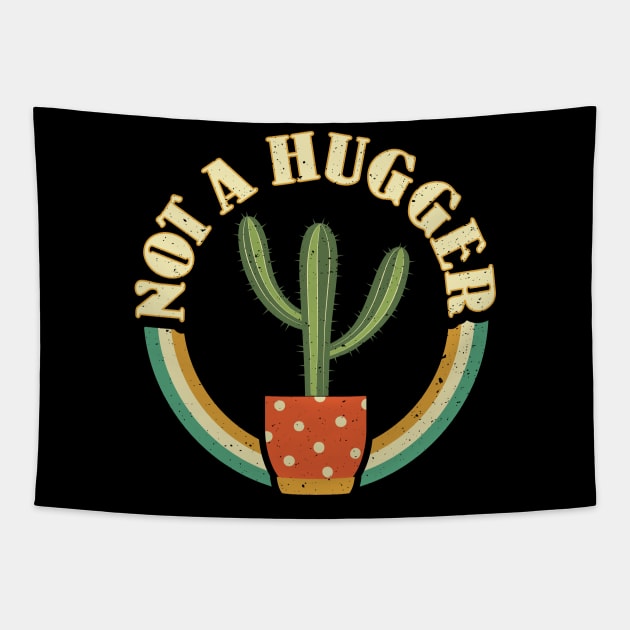 I'm Not a Hugger Don't Hug Cactus Tapestry by aneisha