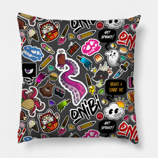 Sticker Pillow - Stickerbook by therealfirestarter