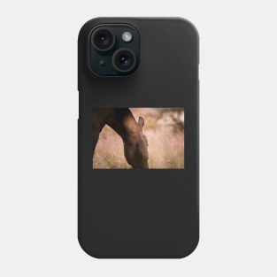 Romantic horse mood on the pasture Phone Case