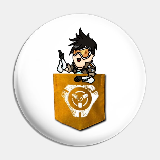 Pocket Tracer (An Overwatch Design) Pin by Pocketeers