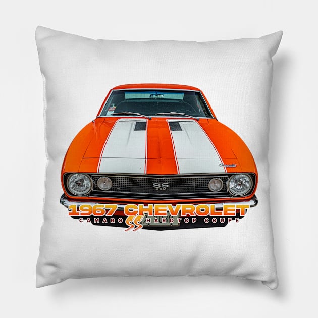 1967 Chevrolet Camaro SS Hardtop Coupe Pillow by Gestalt Imagery