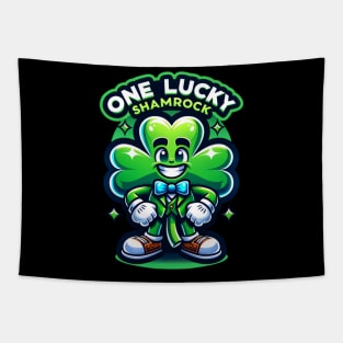 One Lucky Shamrock Funny Cute Irish St Patrick's Day St Paddy's Day Leprechaun Shenanigans Tapestry