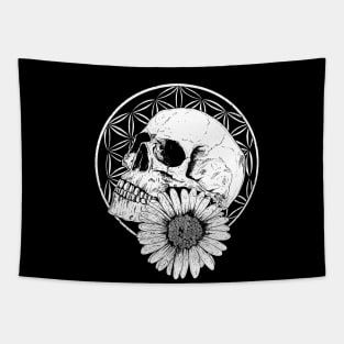 Macabre Goth Skull Tapestry