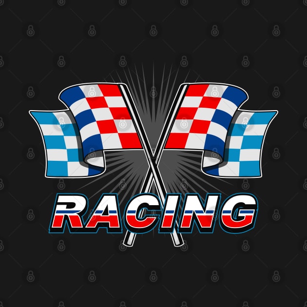 Tricolor checkered racing flag by Jiooji Project