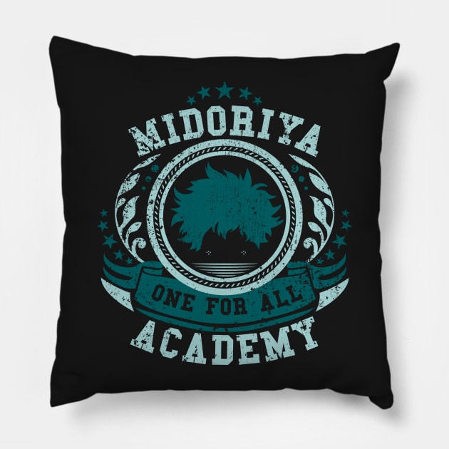 Midoriya Academy Pillow by hybridgothica