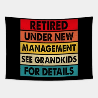 Retired Under New Management See Wife For Details T shirt For Women T-Shirt Tapestry