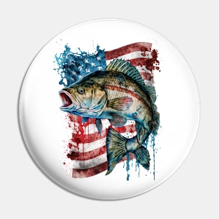 4th of July Fish Pin