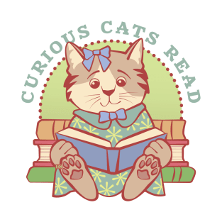 Curious Cats Read Girl T-Shirt