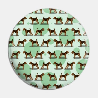 Airedale terrier pattern Pin