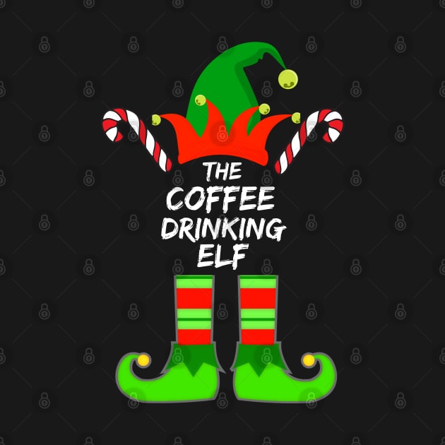 Coffee Drinking Elf Matching Family Group Christmas Party Pajama - Gift For Boys, Girls, Dad, Mom, Friend, Christmas Pajama Lovers - Christmas Pajama Lover Funny by Famgift