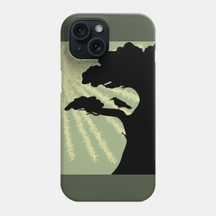 Raven in Winter Sun Duck Egg Phone Case