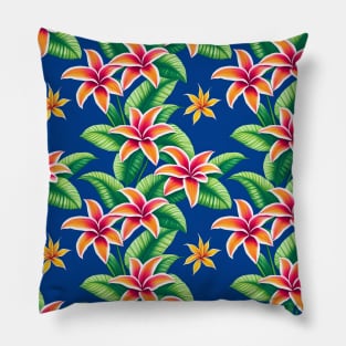 Paradise Blooms: Tropical Floral Elegance Pillow