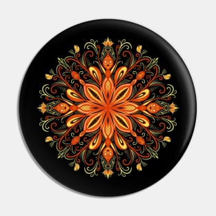 Fire Flame Creatures Mandala Pin