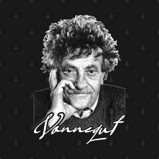 Vonnegut Black and White by darklordpug