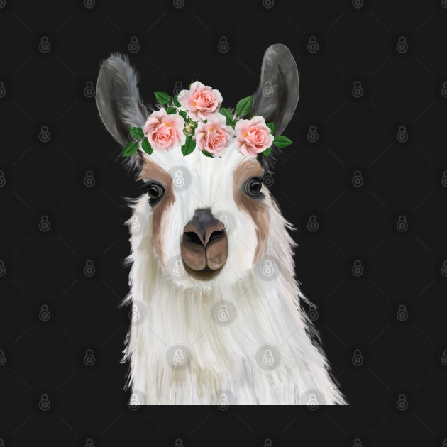 Flower Crown Llama by Suneldesigns