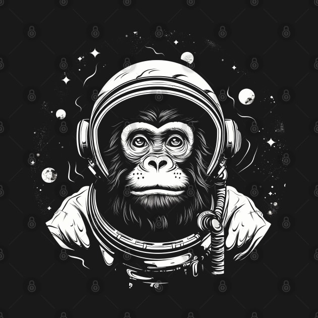 Space Monkey Ape Chimp Astronaut Graphic by ShirtFace