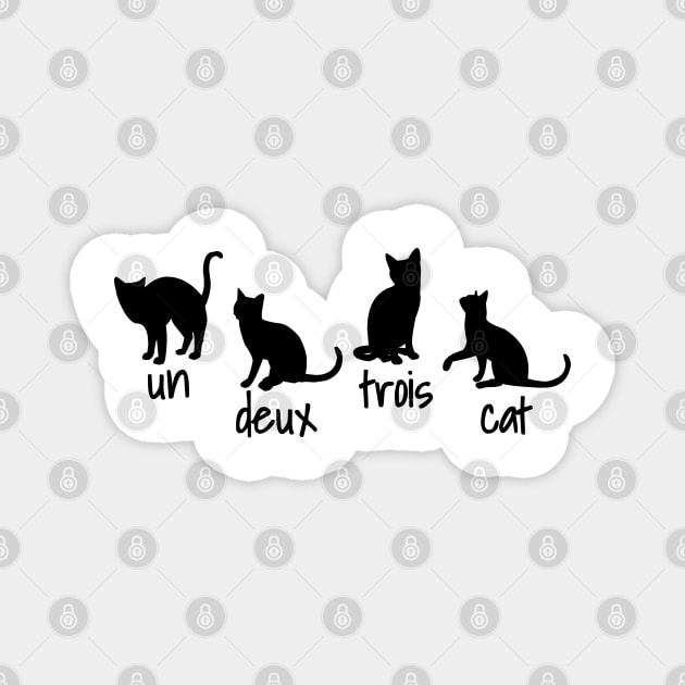 Un Deux Trois Cat Magnet by LunaMay