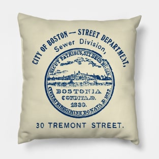 19th C. Seal of the City of Boston Sewer Division Pillow