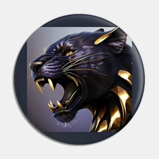 Black Panther Gold Pin