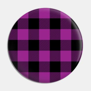 Violet Tartan - Classic Colorful Graphic Stripes Pin