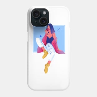 Blue Girl Phone Case