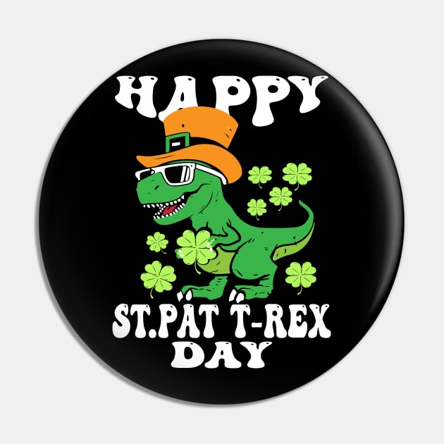 Happy St Pat T-Rex Day Dino Saurus St Patricks Day Pin by LEGO