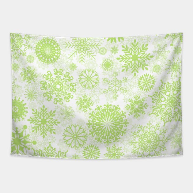 Beautiful Snowflakes Seamless Patterns Tapestry by labatchino