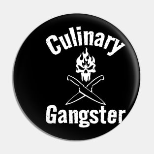 Culinary Gangster - Chef Knives & Flaming Skull Pin