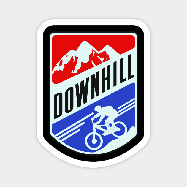 Downhill Mountain Bike MTB Cycling Cyclist Magnet by Foxxy Merch