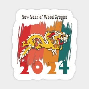 Chinese New Year of Wood Dragon 2024 Magnet