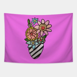 Modern Flower Bouquet Tapestry