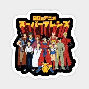 90s Anime Friends Magnet