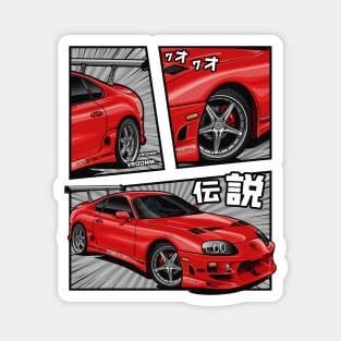 Supra MK-4 Manga Series (Red) Magnet