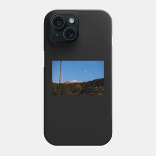 Switzerland - Mountains with moon Phone Case