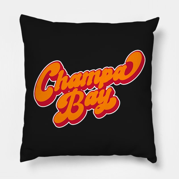 Champa Bay Cool Tampa Bay Football Hockey Gift Champions 20-21 Pillow by markz66