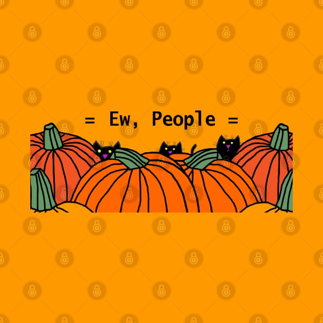 Ew People say the Cats with Pumpkins by ellenhenryart