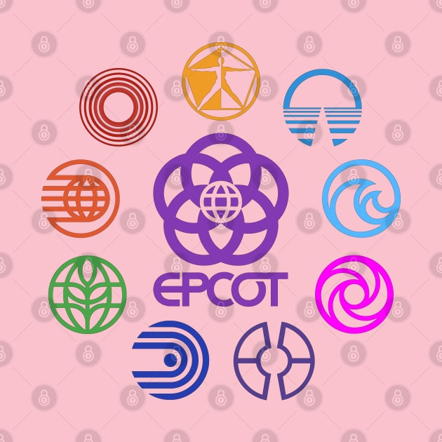 EPCOT Retro Logos by MPopsMSocks