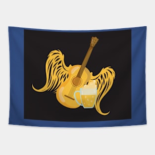 Favorite Instrument Guitar Grand Piano Tapestry