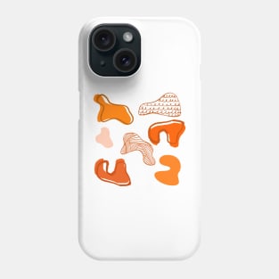 Orange Amorphous Pattern Phone Case