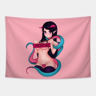 Kawaii Succubus Anime Girl witch Tentacles Tapestry