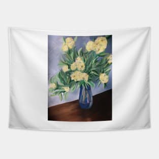 Australian Lemon Myrtle Flowers in Violet and White by Leah Gay Tapestry