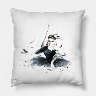 Black swan ballet design Pillow