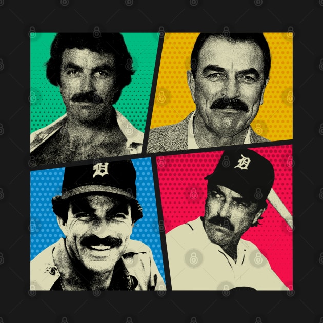 Comic tom selleck vintage white by sepatubau77