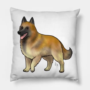 Dog - Belgian Tervuren - Fawn and Black Pillow