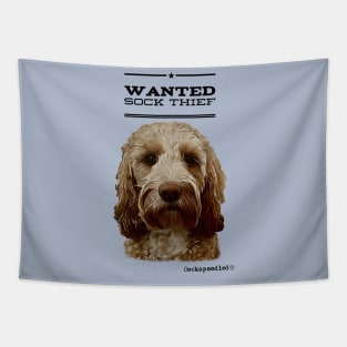 Cockapoo / Doodle Dog Sock Thief Tapestry