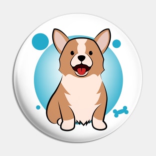 Cute corgi cartoon Pin