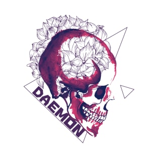 Daemon floral Skull T-Shirt